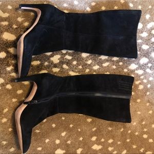 Via Spiga Black Velvet Boots - Worn Once